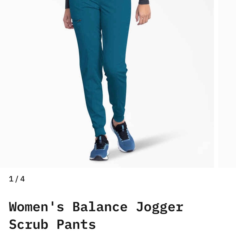 Dickies Blue Track Pants Joggers with Tapered Leg and Elastic Waistband